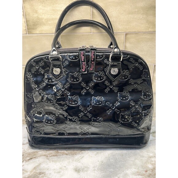 Loungefly Sanrio Hello Kitty Bowler Tote Large Bag Embossed City Bag Pink Inside - Picture 1 of 16